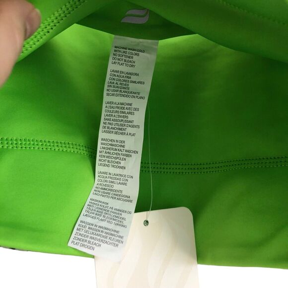 Fabletics Reversible Sports Bra XXS 0-2 Harlyn Earthen Brown Lime Green Citrus - Picture 14 of 16